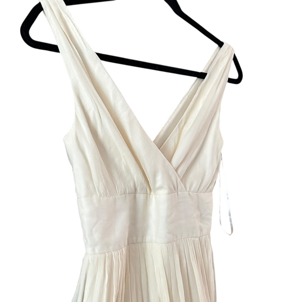 J.Crew Sophia Gown Silk In Silk Chiffon Ivory Size 0 - Picture 8 of 14
